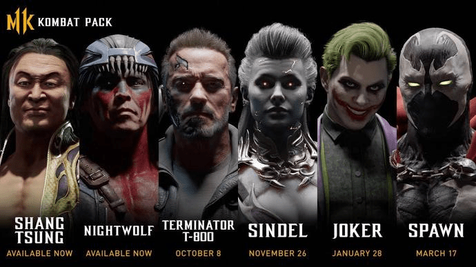 Se muestra el Kombat pack para&nbsp;MK11