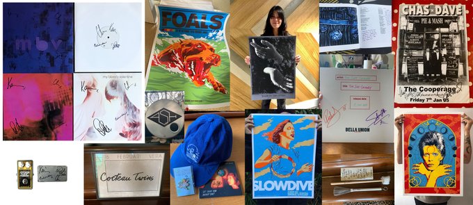 Subastarán artículos de The Cure, My Bloody Valentine, Bowie, Foals, Mogwai y&nbsp;más